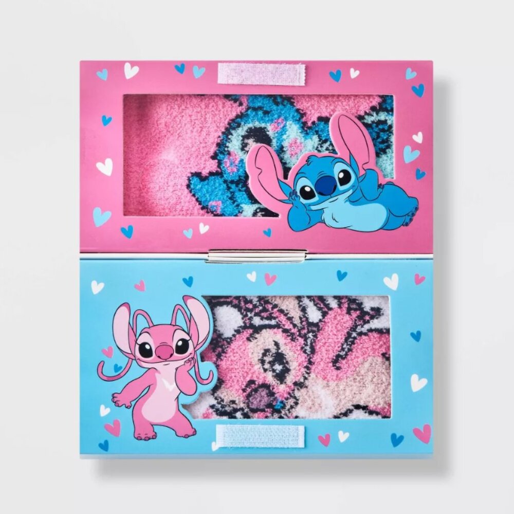 Women's Disney Lilo & Stitch Valentine's Day 2pk Cozy Crew Socks - Picture 2 of 5